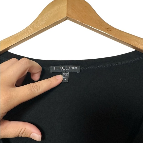 Eileen Fisher | Scoop Neck Rayon Lycra Tank | Women’s Size 2X | Black - Picture 2 of 4